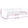 vidaXL Lit de repos sans matelas cr&egrave;me 90x200 cm tissu