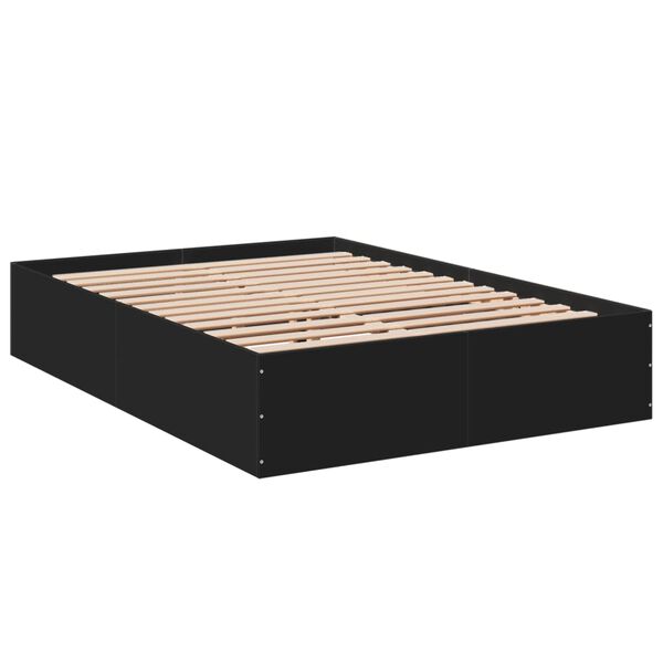 vidaXL Cadre de lit sans matelas noir 140x200 cm
