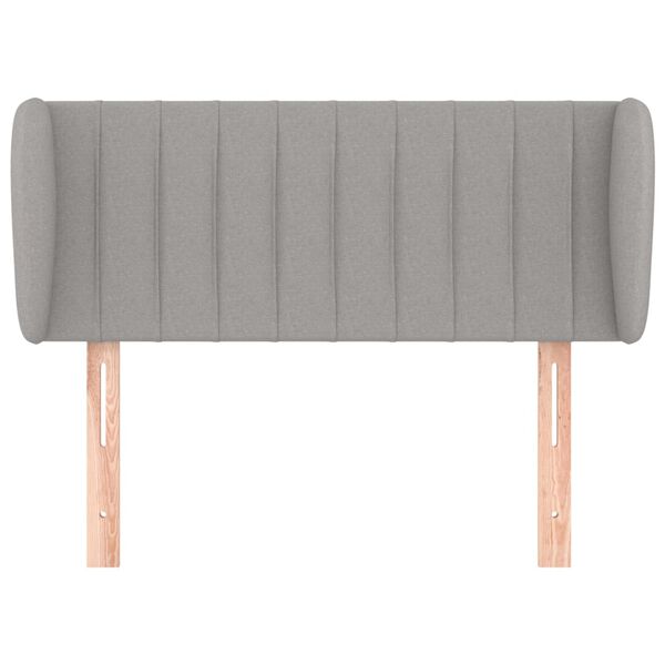 vidaXL T&ecirc;te de lit avec oreilles Gris clair 83x23x78/88 cm Tissu