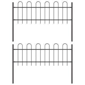 vidaXL Cl&ocirc;ture de jardin BOXTEL 2 pc 3,4 x 0,6 m Gris