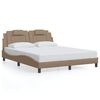 vidaXL Cadre de lit Viana avec LED sans matelas cappuccino 160x200 cm