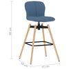 vidaXL Chaises pivotantes de bar lot de 2 bleu tissu
