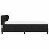 vidaXL Lit &agrave; ressorts avec matelas Noir 90 x 190 cm Velours