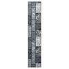 vidaXL Tapis BCF Gris avec motif de blocs 60x450 cm
