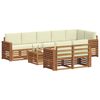vidaXL Ensembles de canap&eacute;s avec coussin 9 pcs Naturel et Cr&egrave;me