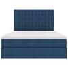 vidaXL Lit avec rangement et matelas Bleu 140 x 190 cm Polyester