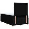 vidaXL Sommier &agrave; lattes de lit avec matelas Noir 120x200 cm Tissu