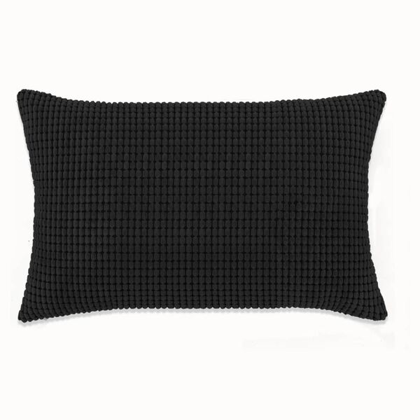 vidaXL Jeu de coussin lot de 2 Velours 40 x 60 cm Noir