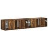 vidaXL Meuble TV mural 2 pcs Ch&ecirc;ne fum&eacute; 60 x 31 x 29.5 cm