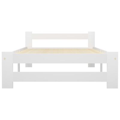 vidaXL Cadre de lit sans matelas blanc bois de pin massif 90x200 cm