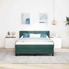 vidaXL Lit &agrave; ressorts avec matelas Vert fonc&eacute; 200 x 140 cm Velours