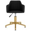 vidaXL Chaises &agrave; manger pivotantes lot de 4 Noir Velours