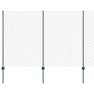 vidaXL Cl&ocirc;ture grillag&eacute;e avec poteau 25 x 1,6 m Acier recouvert de PVC