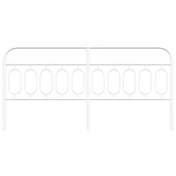 vidaXL T&ecirc;te de lit de remplacement m&eacute;tal blanc 200 cm