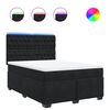 vidaXL Sommier &agrave; lattes de lit avec matelas Noir 140x200 cm Velours