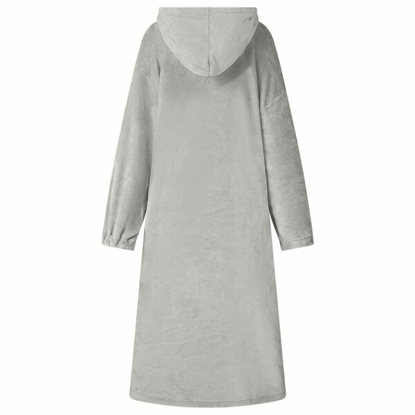 vidaXL Sweat &agrave; capuche couverture Gris l Flanelle