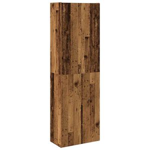 vidaXL Buffet haut vieux bois 60x32x190 cm bois d'ing&eacute;nierie