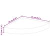 vidaXL &Eacute;tag&egrave;res d'angle flottantes 4 pcs gris 25x25x3,8 cm MDF