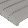vidaXL Sommier &agrave; lattes de lit avec matelas Gris clair 140x190cm Tissu