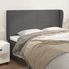 vidaXL T&ecirc;te de lit avec oreilles Gris 163x23x118/128 cm Similicuir