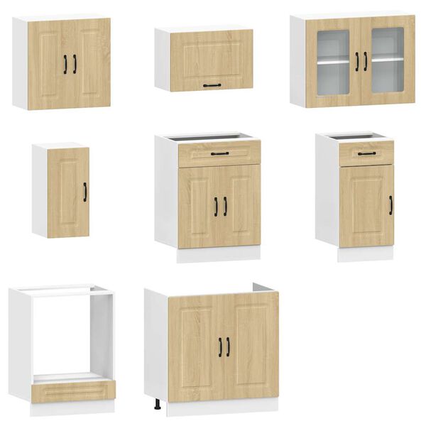 vidaXL Ensemble d'armoires de cuisine 8 pcs Kalmar bois d'ing&eacute;nierie