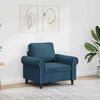 vidaXL Fauteuil Bleu 60 cm Velours