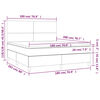 vidaXL Sommier &agrave; lattes de lit et matelas LED Rose 180x200 cm Velours