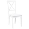 vidaXL Chaises à manger 2 pcs blanc bois massif caoutchouc