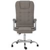 vidaXL Fauteuil de massage inclinable de bureau Taupe Tissu