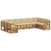 vidaXL Ensemble de canap&eacute;s d'ext&eacute;rieur 10 pc Naturel et Beige