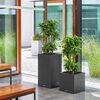 LECHUZA Jardini&egrave;re CANTO Stone 40 High ALL-IN-ONE Noir graphite