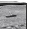 vidaXL Buffet sonoma gris 35,5x35x76 cm bois d'ing&eacute;nierie et m&eacute;tal