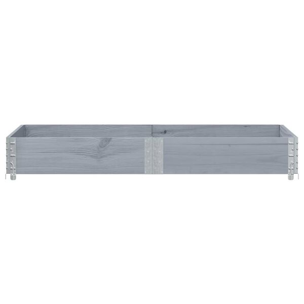 vidaXL Collier de palette gris 150x50 cm bois de pin solide