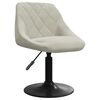 vidaXL Chaises pivotantes &agrave; manger lot de 2 Cr&egrave;me Velours