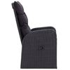 vidaXL Ensemble &agrave; manger de jardin 5 pcs Noir