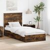 vidaXL Lit de Rangement Ch&ecirc;ne fum&eacute; 75 x 190 cm Bois d'ing&eacute;nierie