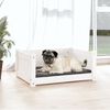 vidaXL Panier pour chien Blanc 65,5 x 50,5 x 28 cm Bois de pin massif