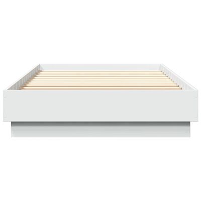 vidaXL Cadre de lit sans matelas avec lumières LED blanc 90x200 cm