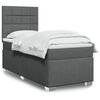vidaXL Sommier &agrave; lattes de lit avec matelas Gris fonc&eacute; 100x200cm Tissu