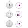 vidaXL Ensemble de Boules de No&euml;l 4 pcs Argent Plastique