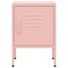 vidaXL Table de chevet Rose 35x35x51 cm Acier