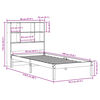 vidaXL Lit biblioth&egrave;que sans matelas blanc 90x190cm bois de pin massif