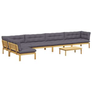 vidaXL 6 Pi&egrave;ce Unit&eacute; du canap&eacute; en palette de jardin