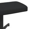 vidaXL Chaise de relaxation avec tabouret Noir Tissu