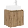 vidaXL Vanit&eacute; de lavabo mural Ch&ecirc;ne artisanal 53 x 35 x 63 cm