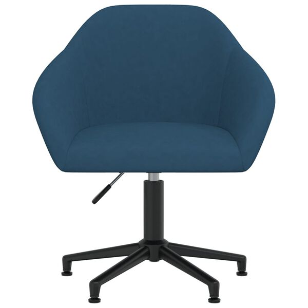 vidaXL Chaises pivotantes &agrave; manger lot de 4 bleu velours