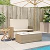 vidaXL Banc de jardin et coussins et repose-pied beige résine tressée