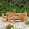 vidaXL Ensemble &agrave; manger de jardin 5pcs Bois de teck massif