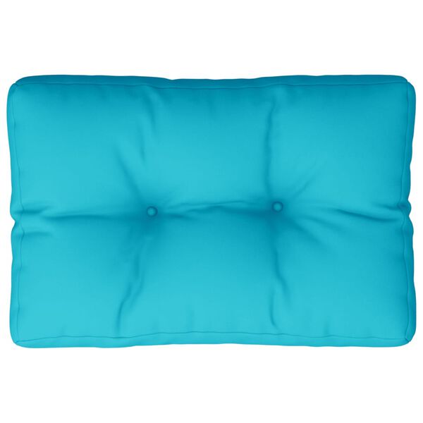 vidaXL Coussin de palette turquoise 60x40x12 cm tissu