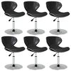vidaXL Chaises &agrave; manger lot de 6 noir similicuir